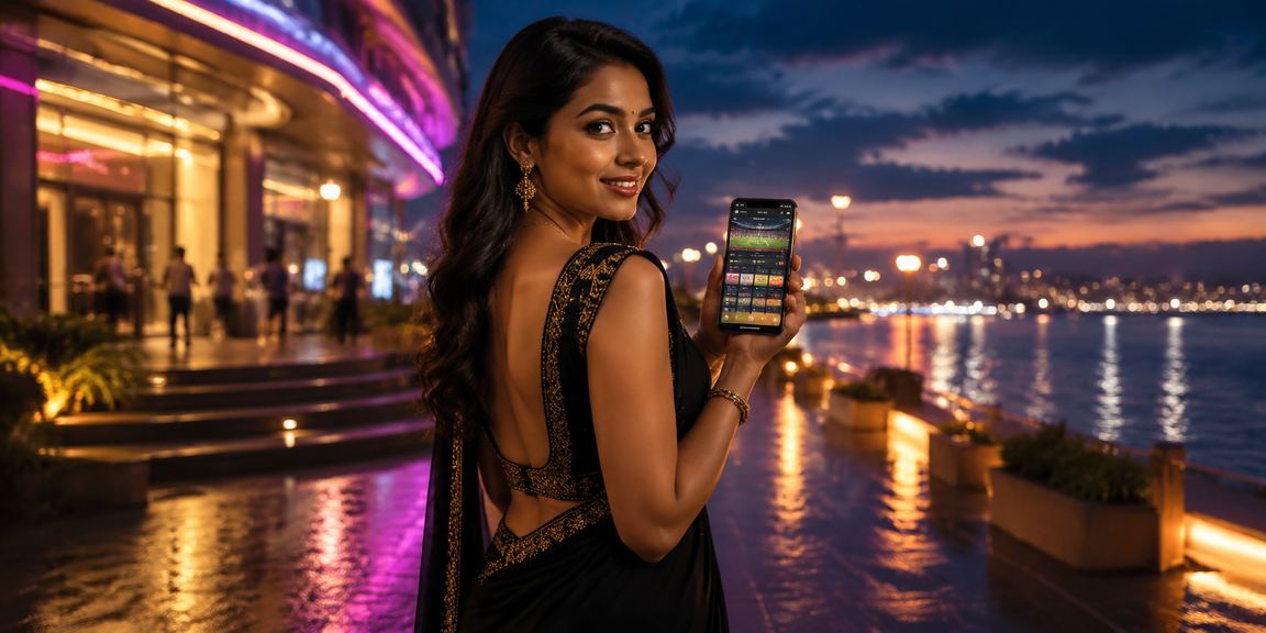 Chennai Marina Beach bustling nightlife and casino app theme