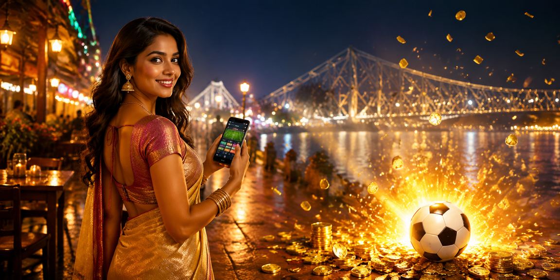 Night market in Kolkata with people enjoying betting and slots